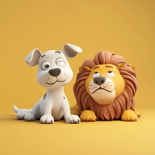 Les deux Chiens et le Lion mort