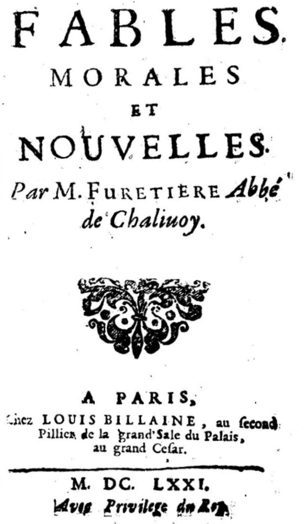 Fables de Antoine Furetière